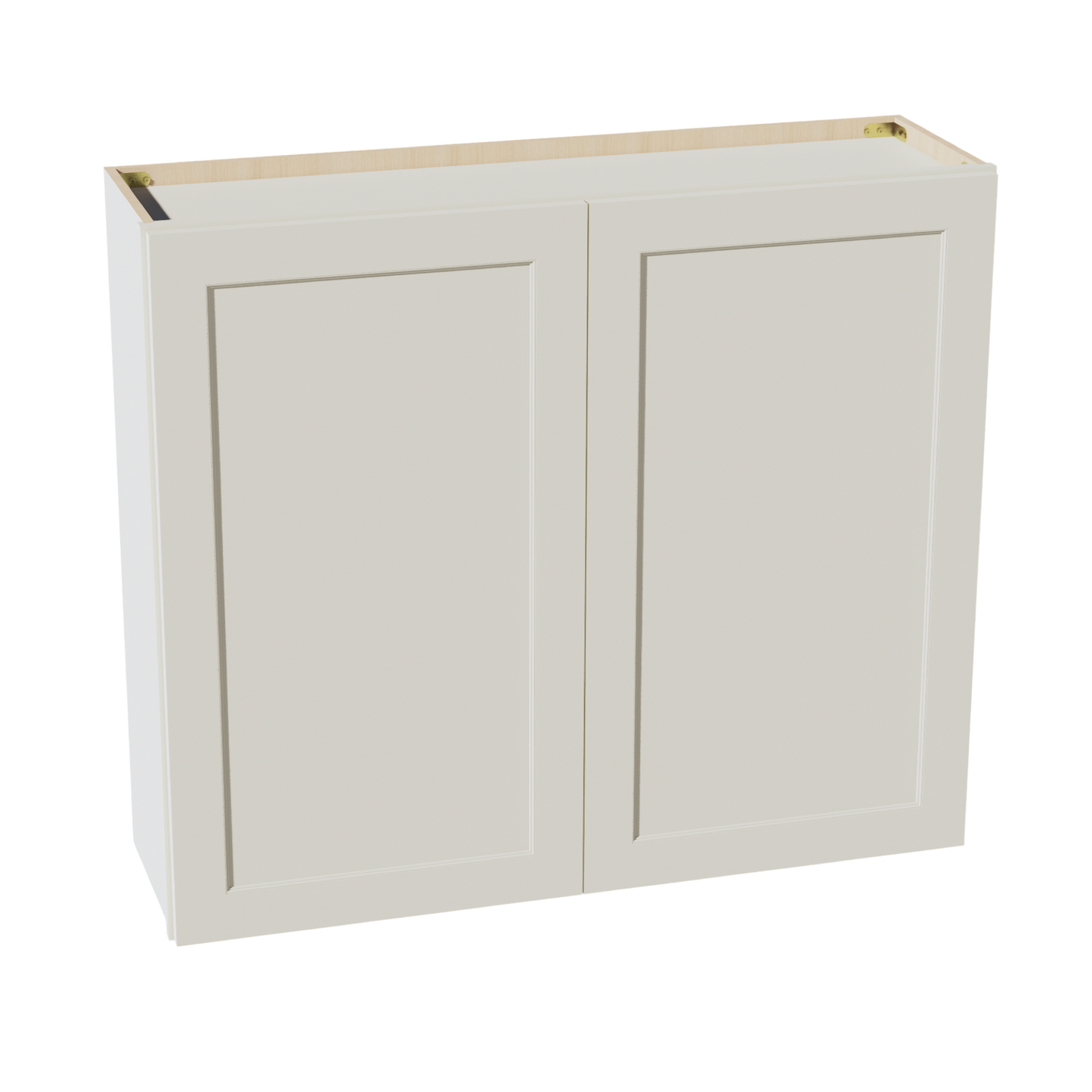 TW-W4236: Creamy White Shaker 42"W x 36"H 2 Doors & 2 Shelves Standard Wall Cabinet