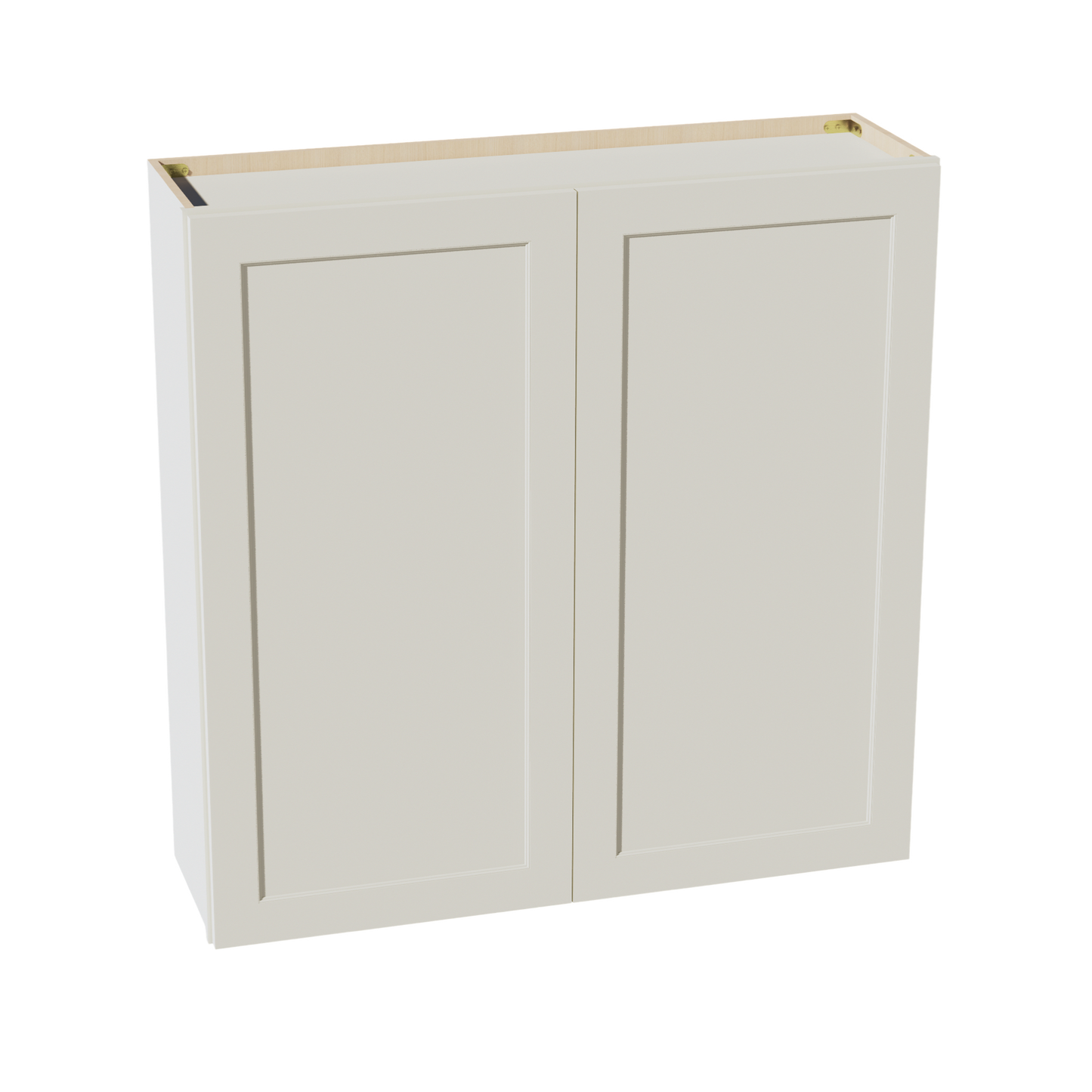 TW-W4242: Creamy White Shaker 42"W x 42"H 2 Doors & 3 Shelves Standard Wall Cabinet