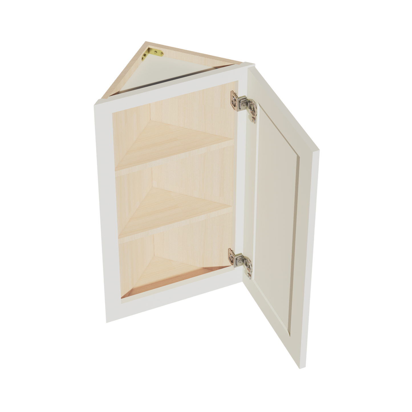 TW-WAE1230: Creamy White Shaker 12"W x 30"H x 12"D 1 Door & 2 Shelves Wall Angle End Cabinet