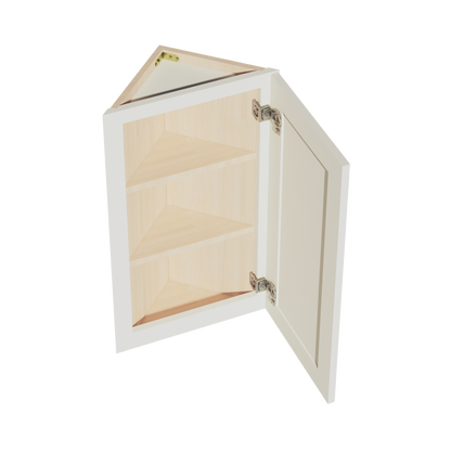 TW-WAE1230: Creamy White Shaker 12"W x 30"H x 12"D 1 Door & 2 Shelves Wall Angle End Cabinet