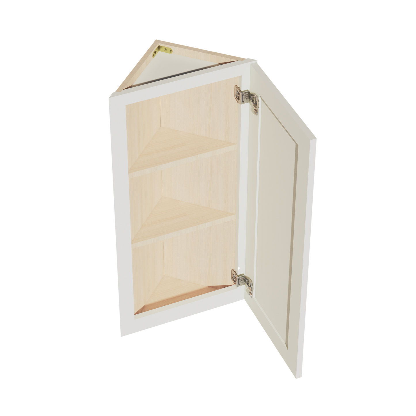 TW-WAE1236: Creamy White Shaker 12"W x 36"H x 12"D 1 Door & 2 Shelves Wall Angle End Cabinet