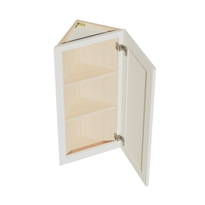 TW-WAE1236: Creamy White Shaker 12"W x 36"H x 12"D 1 Door & 2 Shelves Wall Angle End Cabinet