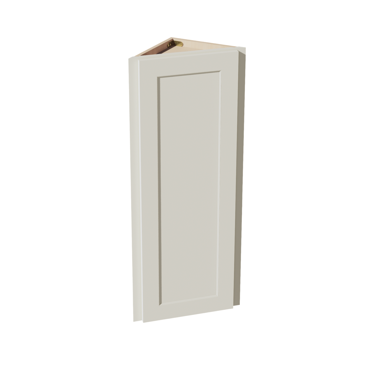 TW-WAE1242: Creamy White Shaker 12"W x 42"H x 12"D 1 Door & 3 Shelves Wall Angle End Cabinet