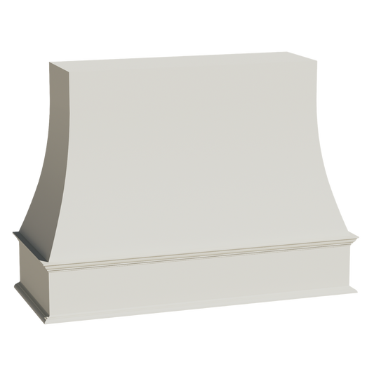 TW-WRH4836: Creamy White Shaker 48"W x 36"H Wood Wall Mounted Range Hoods