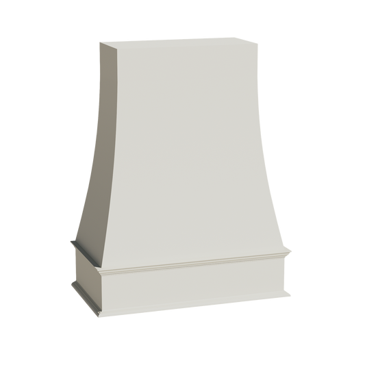 TW-WRH3648: Creamy White Shaker 36"W x 48"H Wood Wall Mounted Range Hoods