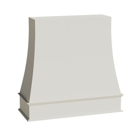 TW-WRH4848: Creamy White Shaker 48"W x 48"H Wood Wall Mounted Range Hoods