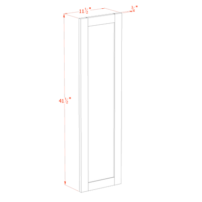 TW-WP-W42: Creamy White Shaker 42" - 11-1/2"W x 41-1/2"H x 3/4"D Wainscot Panel Wall