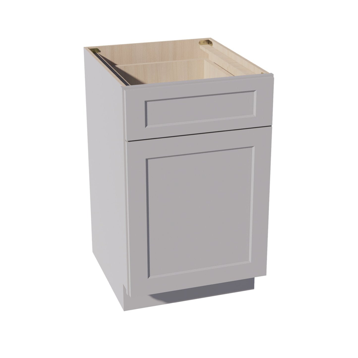 HA-B21: Ash Gray Shaker 21" 1 Drawer 1 Door Standard Base Cabinet