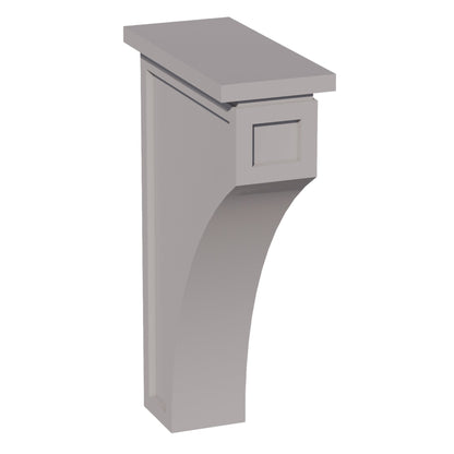 HA-CMCB: Ash Gray Shaker 3-1/2"W x 12-1/4"H x 08"D Extra Large Corbel