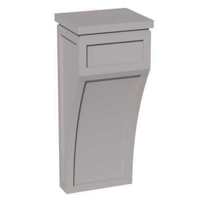 HA-CML: Ash Gray Shaker 5-1/4"W x 12-1/2"H x 4-1/2"D Large Corbel