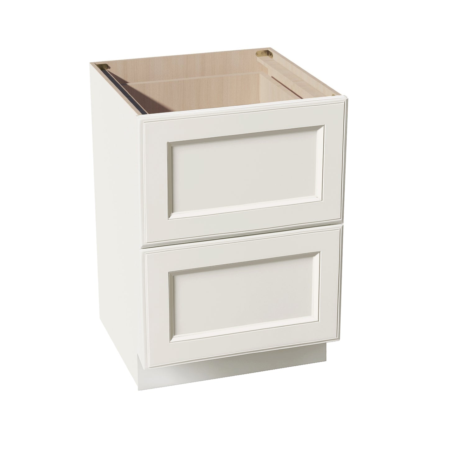 DI-DB24-2: Dallas Ivory Shaker 24" 2 Drawers Base Cabinet