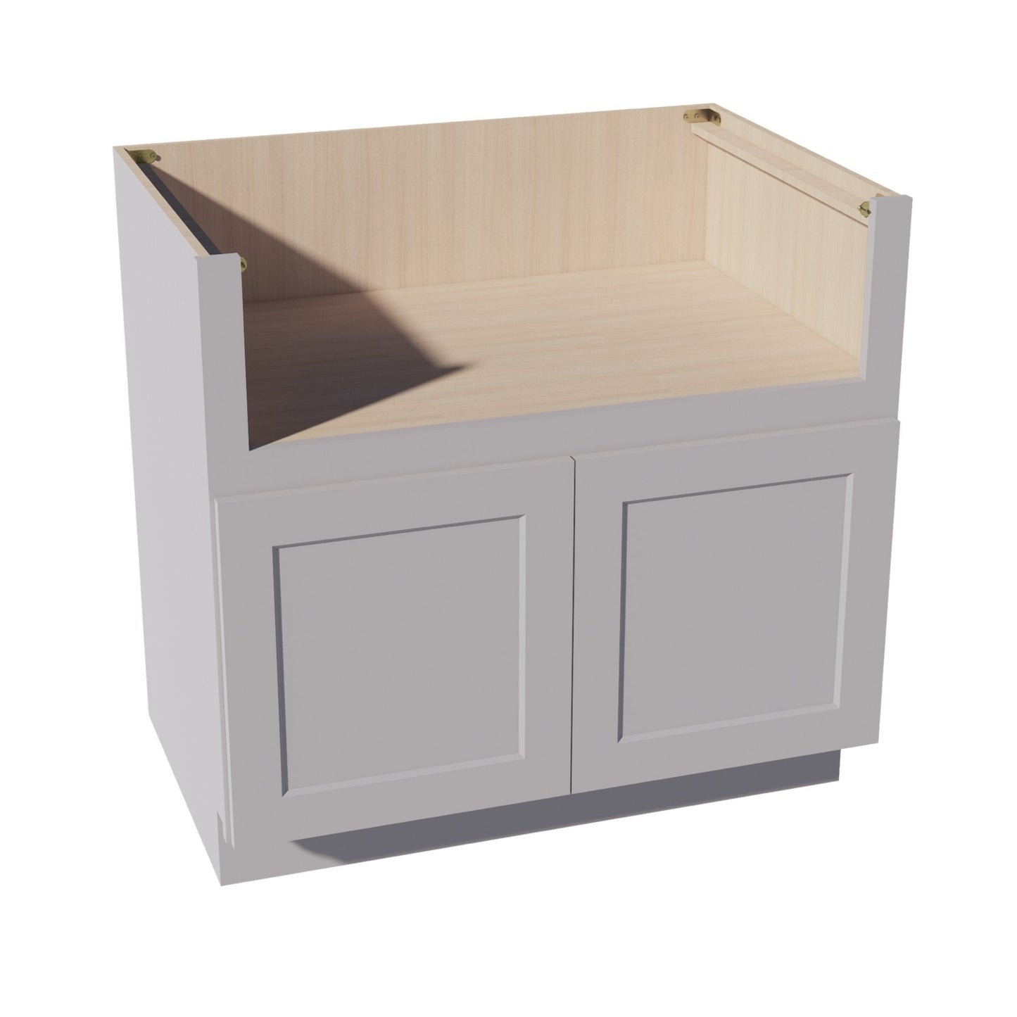 HA-FS36: Ash Gray Shaker 36" 2 Doors Farm House Sink Base Cabinet