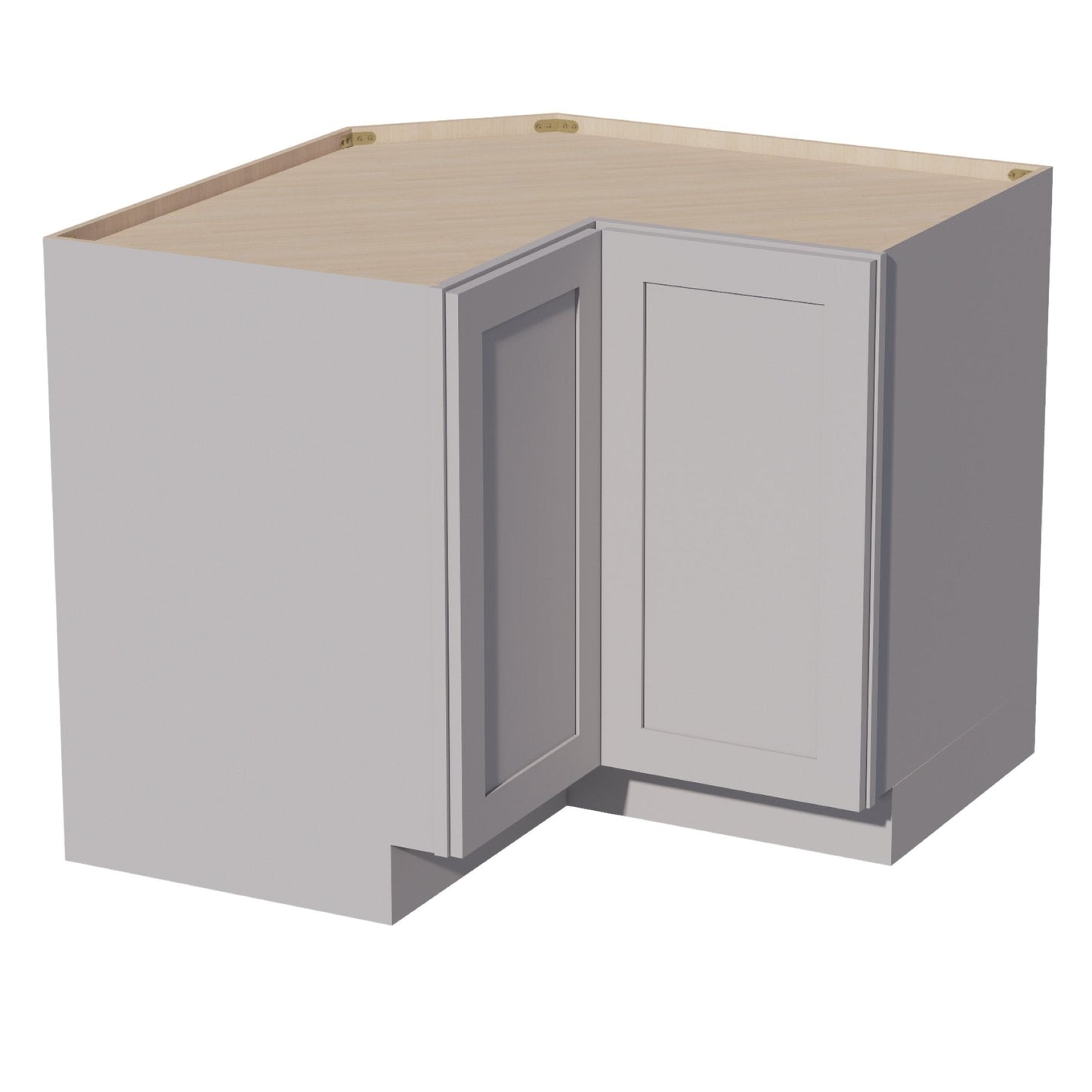 HA-LSB33: Ash Gray Shaker 33" 2 Doors Lazy Susan Corner Base Cabinets