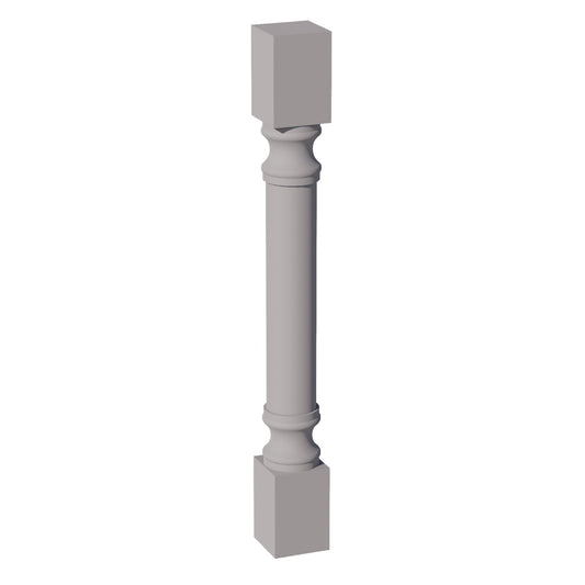 HA-RP436: Ash Gray Shaker 04"W x 36"H x 04"D Round Roman Pillar