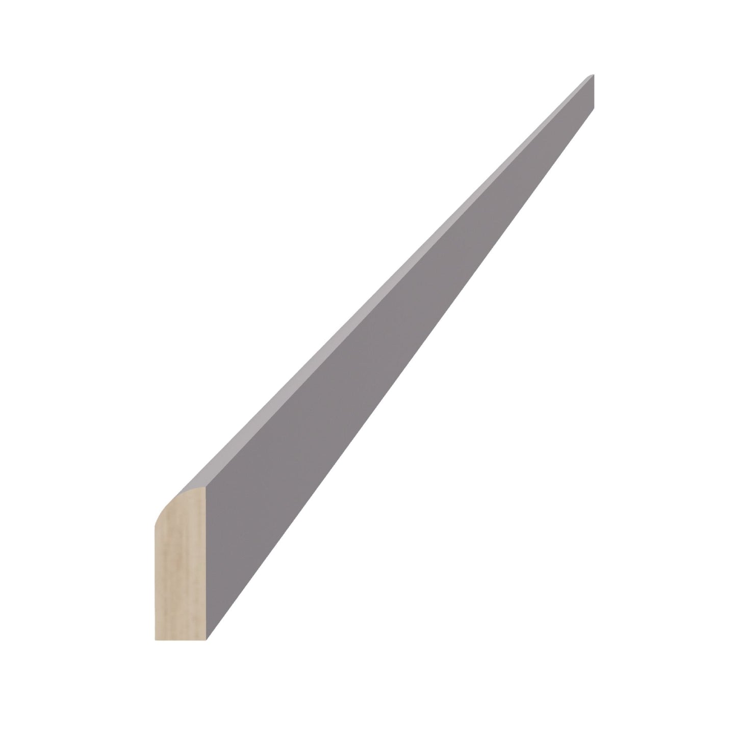 HA-SM8-S: Ash Gray Shaker 96"W x 3/4"H x 1/4"D Scribe Molding