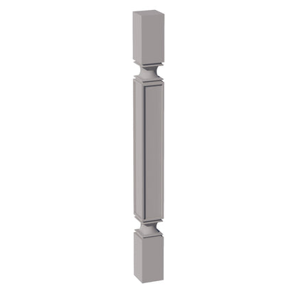 HA-SP336: Ash Gray Shaker 03"W x 36"H x 03"D Square Roman Pillar