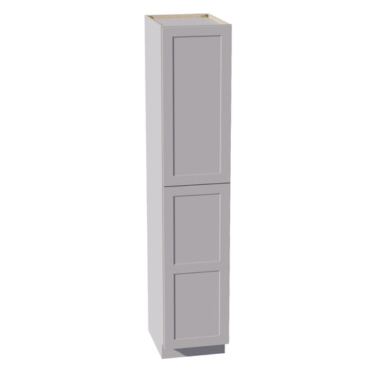 HA-TP1890: Ash Gray Shaker 18"W x 90"H x 24"D 2 Doors & 5 Shelves Tall Shelf Pantry Cabinets