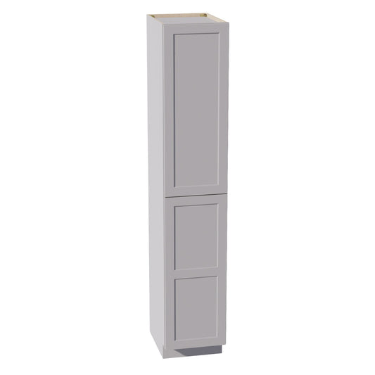 HA-TP1896: Ash Gray Shaker 18"W x 96"H x 24"D 2 Doors & 6 Shelves Tall Shelf Pantry Cabinets