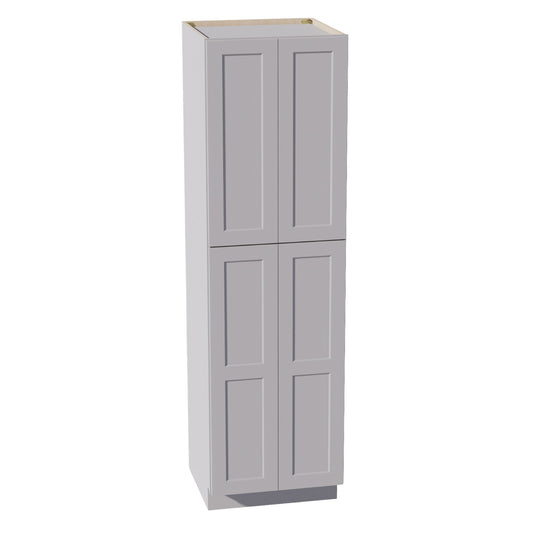 HA-TP2484: Ash Gray Shaker 24"W x 84"H x 24"D 5 Door & 5 Shelves Tall Shelf Pantry Cabinets