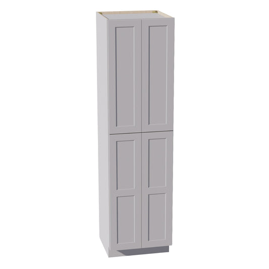 HA-TP2490: Ash Gray Shaker 24"W x 90"H x 24"D 4 Door & 5 Shelves Tall Shelf Pantry Cabinets