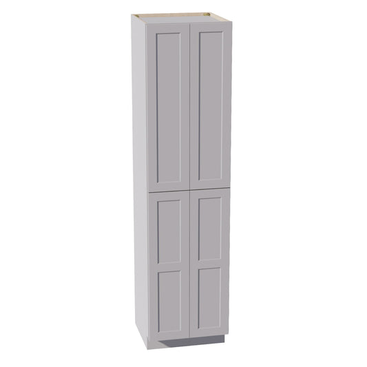 HA-TP2496: Ash Gray Shaker 24"W x 96"H x 24"D 4 Door & 6 Shelves Tall Shelf Pantry Cabinets