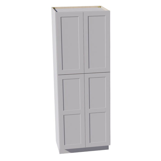 HA-TP3084: Ash Gray Shaker 30"W x 84"H x 24"D 4 Door & 5 Shelves Tall Shelf Pantry Cabinets