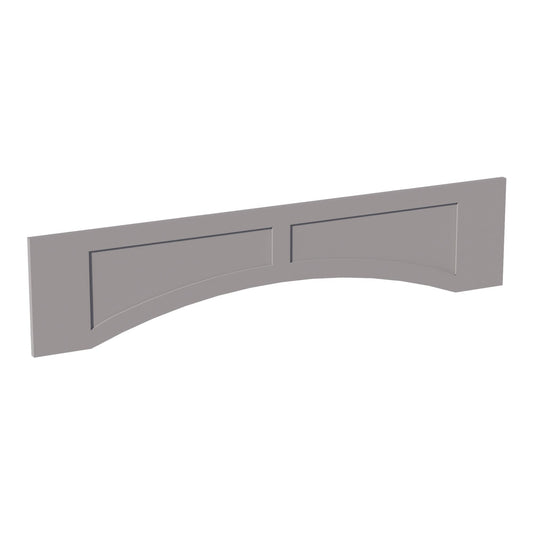 HA-VARP54: Ash Gray Shaker 54"W x 12"H x 3/4"D Arched Valance with Raised Panel