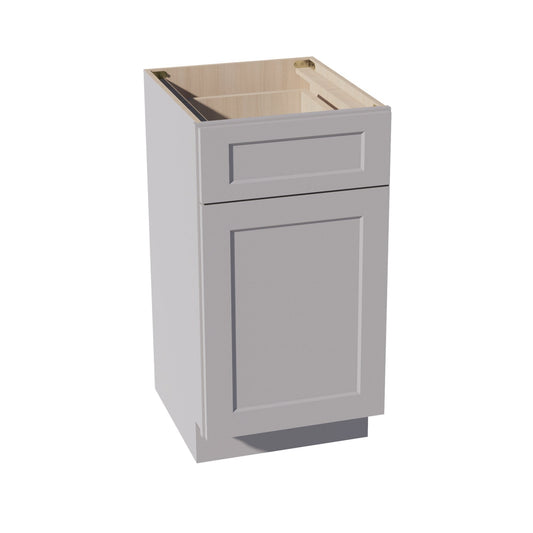 HA-VB1821: Ash Gray Shaker 18"W x 34-1/2"H x 21"D 1 Door & 1 Drawer Single Door Vanity Base Cabinets