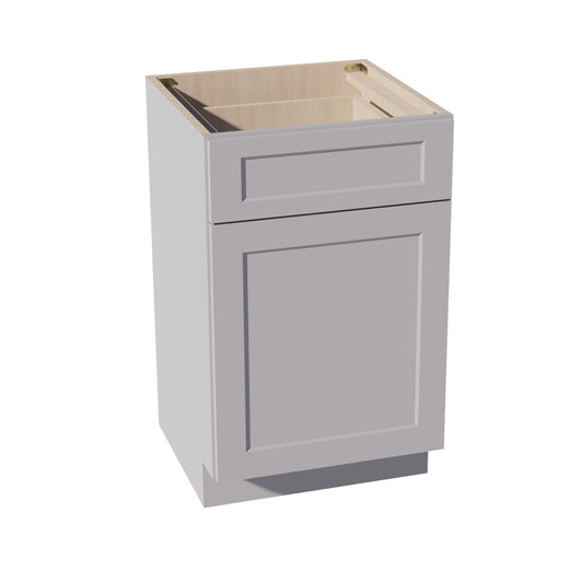 HA-VB2121: Ash Gray Shaker 21"W x 34-1/2"H x 21"D 1 Door & 1 Drawer Single Door Vanity Base Cabinets