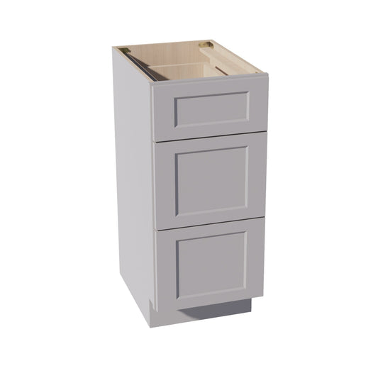 HA-VDB1521: Ash Gray Shaker 15"W x 34-1/2"H x 21"D  3 Drawers Vanity Base Cabinets