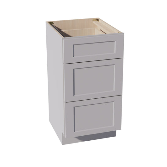 HA-VDB1821: Ash Gray Shaker 18"W x 34-1/2"H x 21"D  3 Drawers Vanity Base Cabinets