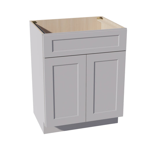 HA-VSB2721: Ash Gray Shaker 27"W x 34-1/2"H x 21"D 2 Doors & 1 False Drawer Vanity Sink Base Cabinets