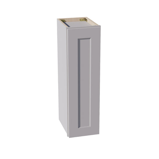 HA-W0930: Ash Gray Shaker 09"W x 30"H 1 Door & 2 Shelves Standard Wall Cabinet