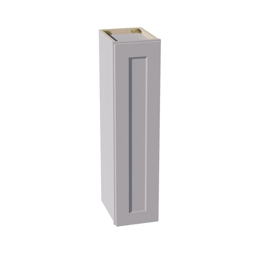 HA-W0936: Ash Gray Shaker 09"W x 36"H 1 Door & 2 Shelves Standard Wall Cabinet