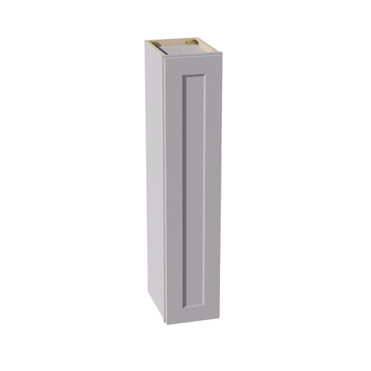 HA-W0942: Ash Gray Shaker 09"W x 42"H 1 Door & 3 Shelves Standard Wall Cabinet