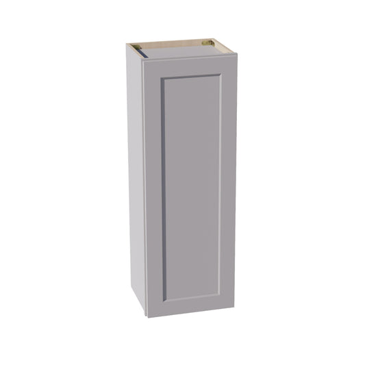 HA-W1542: Ash Gray Shaker 15"W x 42"H 1 Door & 3 Shelves Standard Wall Cabinet