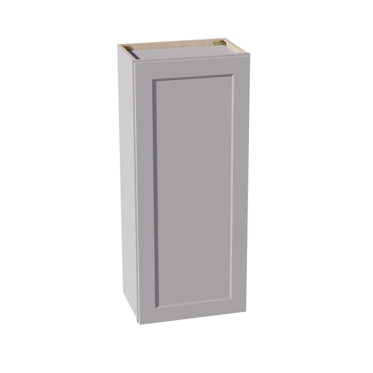 HA-W1842: Ash Gray Shaker 18"W x 42"H 1 Door & 3 Shelves Standard Wall Cabinet