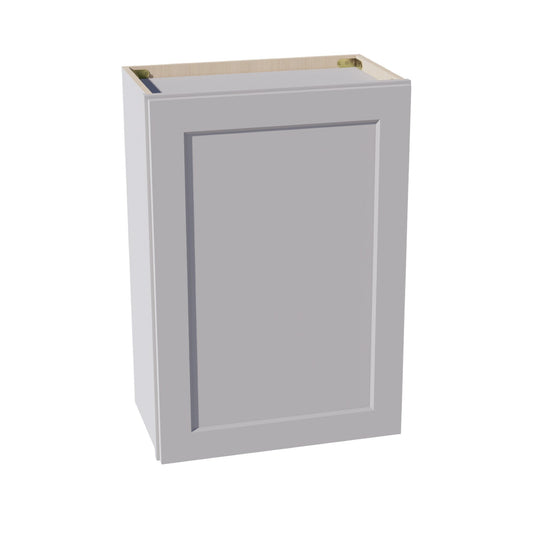 HA-W2130: Ash Gray Shaker 21"W x 30"H 1 Door & 2 Shelves Standard Wall Cabinet