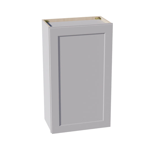 HA-W2136: Ash Gray Shaker 21"W x 36"H 1 Door & 2 Shelves Standard Wall Cabinet