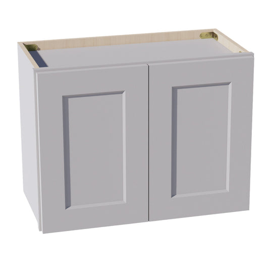 HA-W2418: Ash Gray Shaker 24"W x 18"H 2 Doors Standard Wall Bridge Cabinet