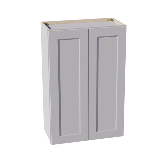 HA-W2436: Ash Gray Shaker 24"W x 36"H 2 Doors & 2 Shelves Standard Wall Cabinet