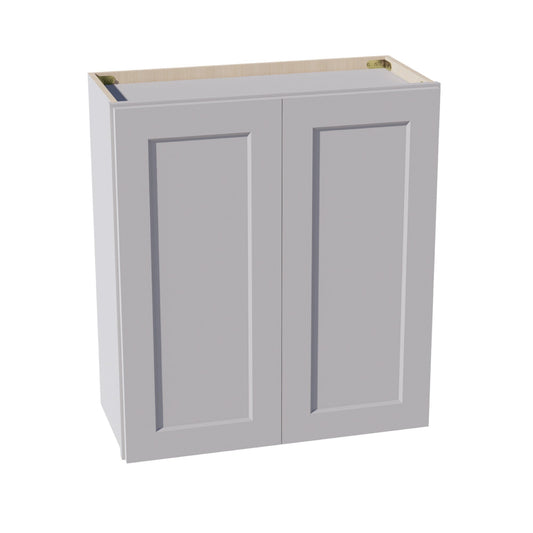 HA-W2730: Ash Gray Shaker 27"W x 30"H 2 Doors & 2 Shelves Standard Wall Cabinet