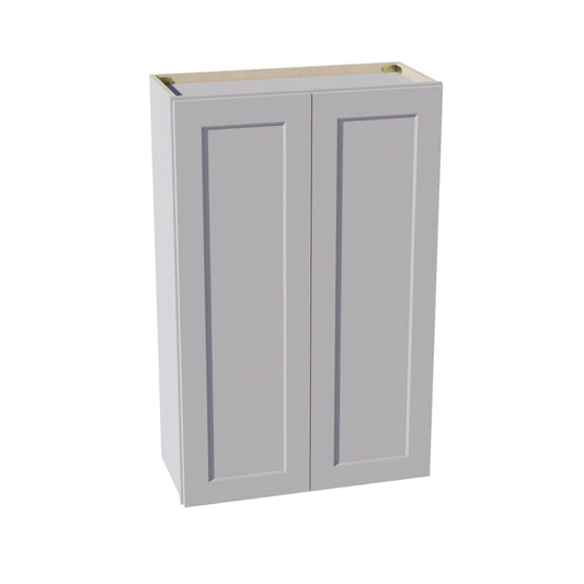 HA-W2742: Ash Gray Shaker 27"W x 42"H 2 Doors & 3 Shelves Standard Wall Cabinet