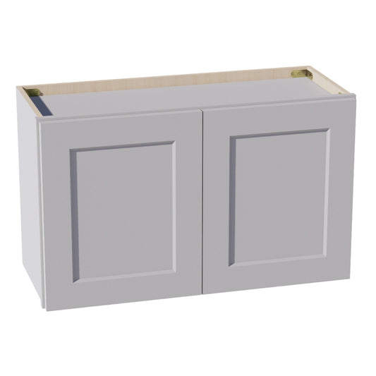 HA-W3018: Ash Gray Shaker 30"W x 18"H 2 Doors Standard Wall Bridge Cabinet