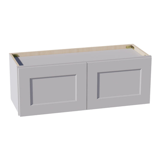HA-W3312: Ash Gray Shaker 33"W x 12"H 2 Doors Standard Wall Bridge Cabinet