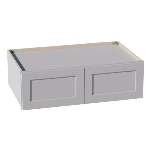 HA-W331224: Ash Gray Shaker 33"W x 12"H x 24"D 2 Doors Standard Bridge Wall Cabinet