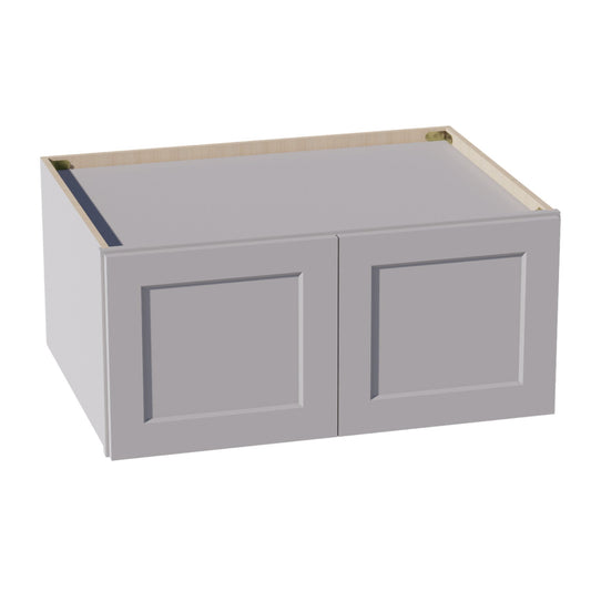 HA-W331524: Ash Gray Shaker 33"W x 15"H x 24"D 2 Doors Standard Bridge Wall Cabinet