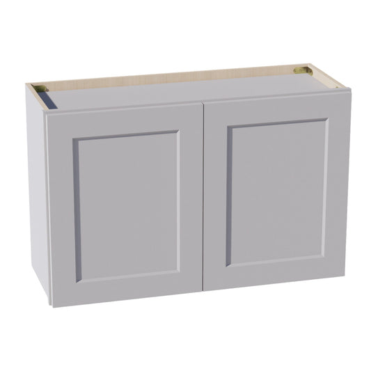 HA-W3321: Ash Gray Shaker 33"W x 21"H 2 Doors Standard Wall Bridge Cabinet
