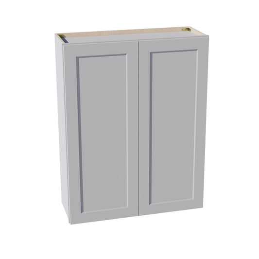 HA-W3342: Ash Gray Shaker 33"W x 42"H 2 Doors & 3 Shelves Standard Wall Cabinet