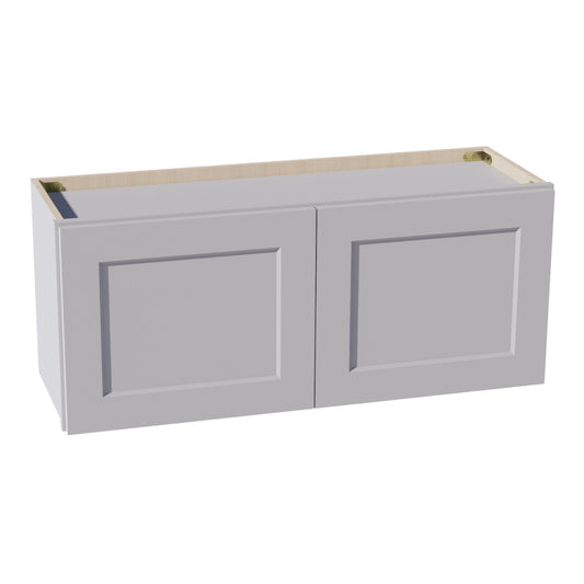 HA-W3615: Ash Gray Shaker 36"W x 15"H 2 Doors Standard Wall Bridge Cabinet